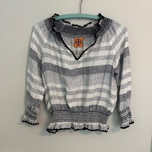 Tory Burch • Striped Peasant Top